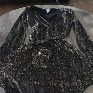 Metallic mini dress